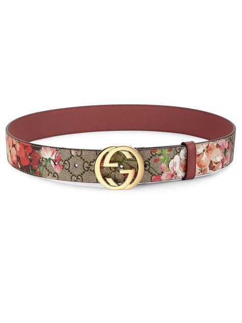 gucci bloom and blossom belt|brown gucci belt women.